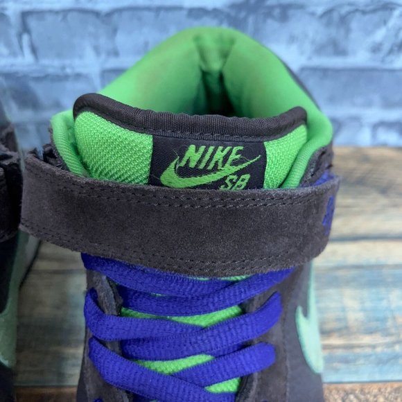 Nike Dunk SB Mid Donatello Baroque Brown Radiant Green 314383-231 Mens Size 10 - Picture 5 of 12